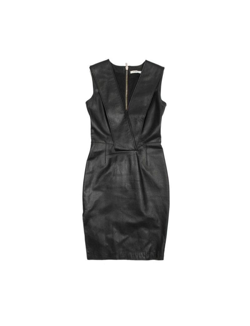 Robe GIVENCHY T38 en cuir noir