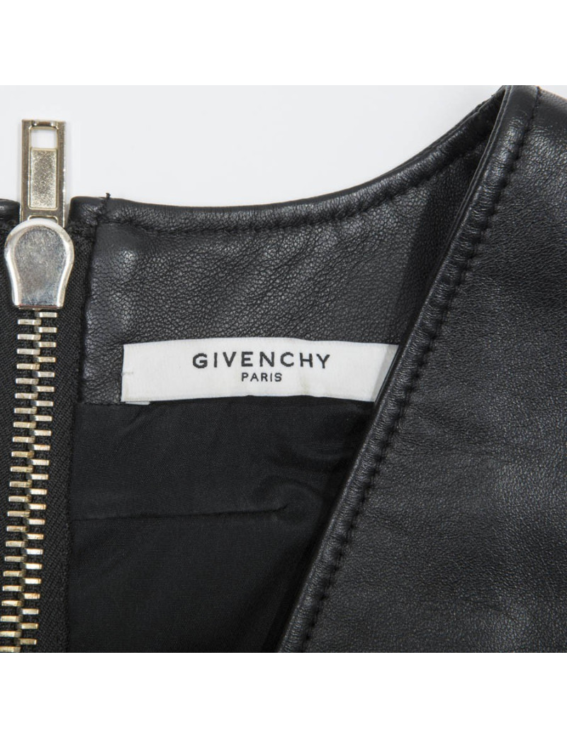 Robe GIVENCHY T38 en cuir noir