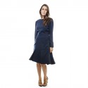 CHANEL wrap dress in blue navy fabric size 38FR