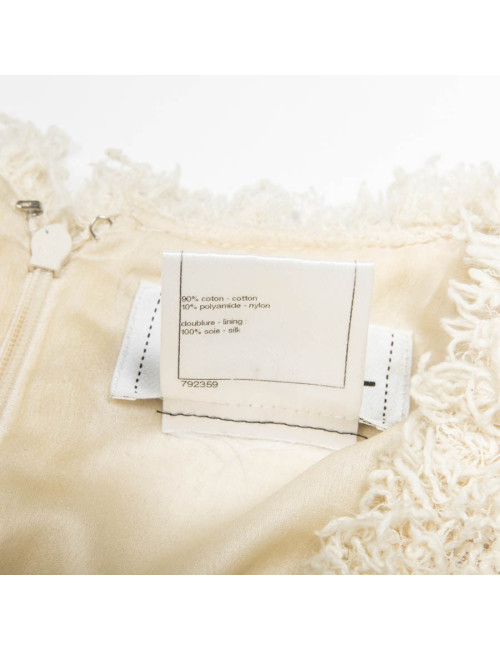 CHANEL dress in beige tweed size 38FR