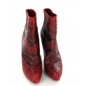 Ankle LOUBOUTIN T40.5 python two-tone red and black
