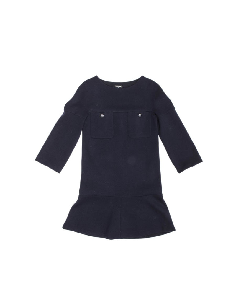 Robe t 34 CHANEL jersey de laine et cachemire