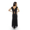 CHRISTIAN DIOR by John Galliano evening gown in black silk size 38FR