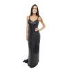 ALMA Couture T 42IT/38 FR evening gown in black sequined silk