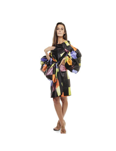 Robe Couture CHRISTIAN LACROIX satin multicolore T36 2