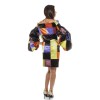 CHRISTIAN LACROIX couture dress in multicolored satins size36