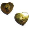 CHRISTIAN LACROIX heart clip-on earrings in gilded metal, rhinestones and pearls