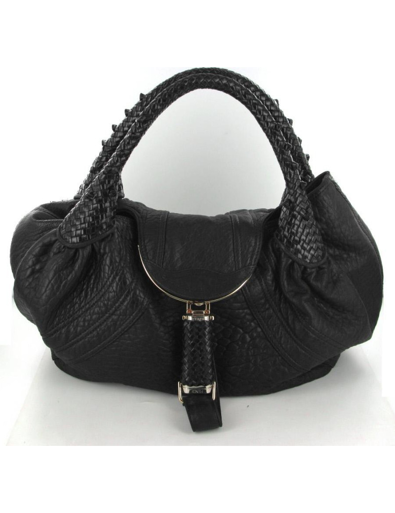 Sac FENDI "Spy bag" cuir noir