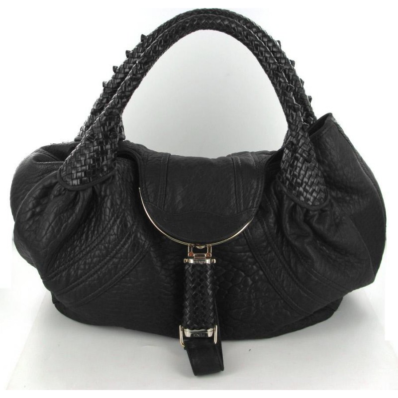 FENDI Spy bag bag black leather - VALOIS VINTAGE PARIS