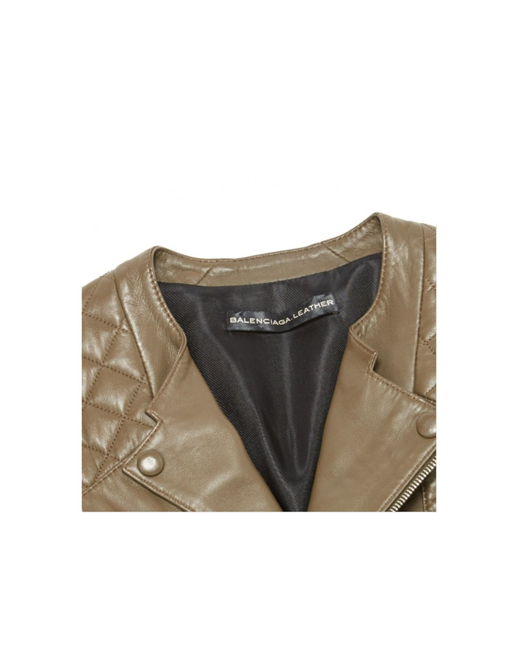 Perfecto BALENCIAGA T 38 en cuir d'agneau taupe