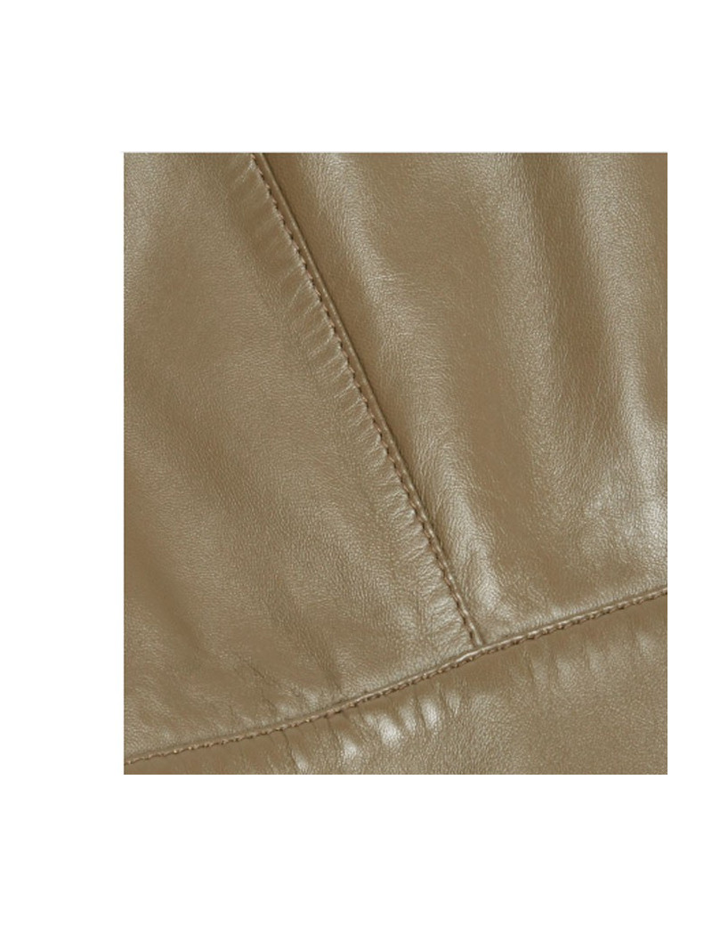 BALENCIAGA 38FR perfecto jacket in taupe lamb leather