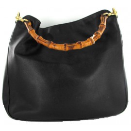 GUCCI bag "DIANA" in smooth black leather and anse