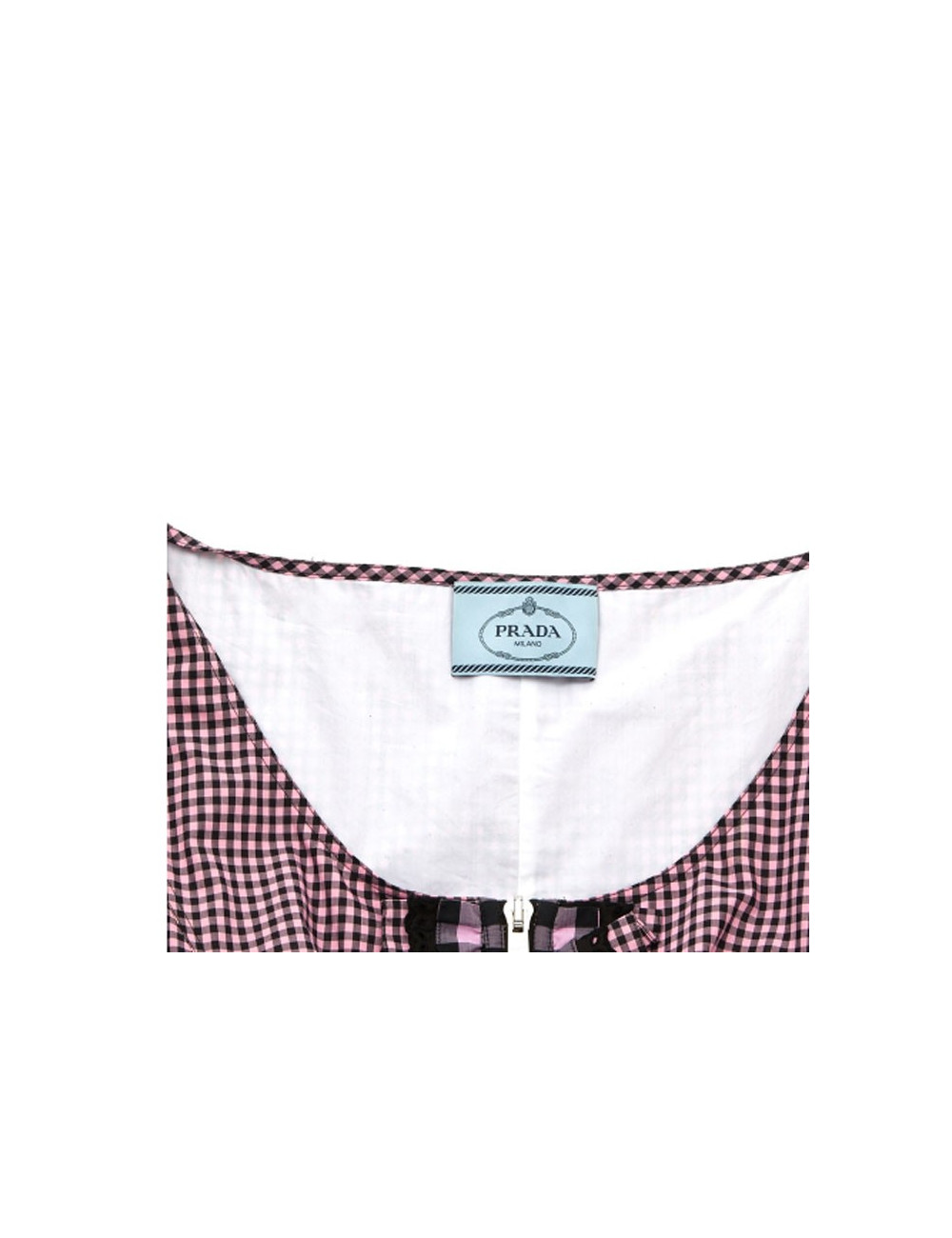 Robe PRADA T 42IT  à carreaux rose et noir