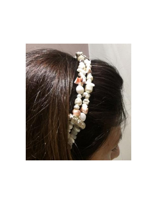 Serre-tête CHANEL Paris-Bombay coquillages et perles d'eau douce