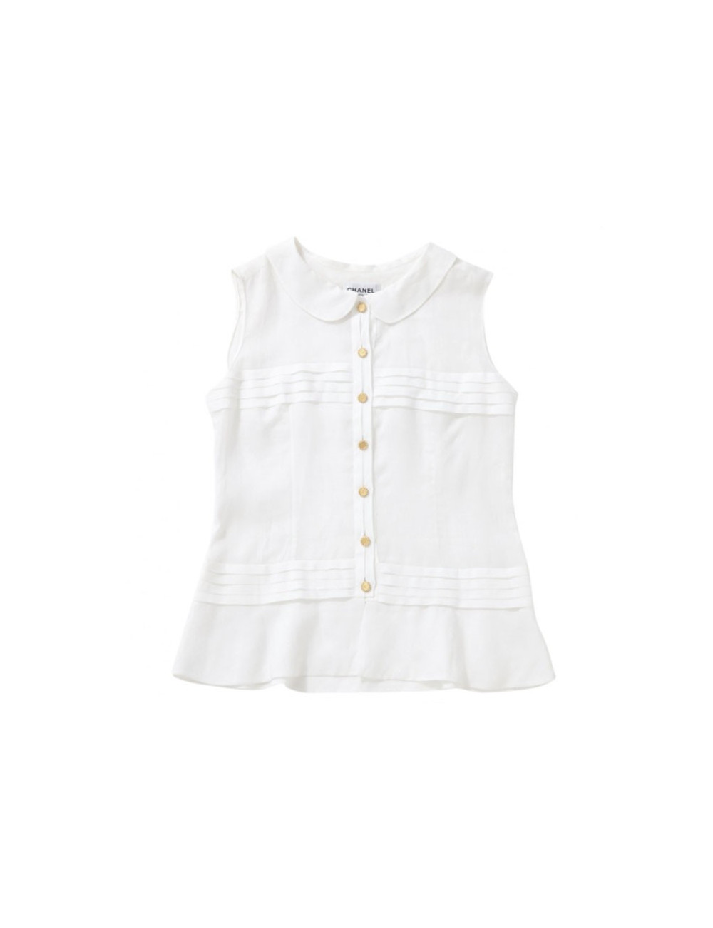 Blouse Chanel en lin blanc t 44