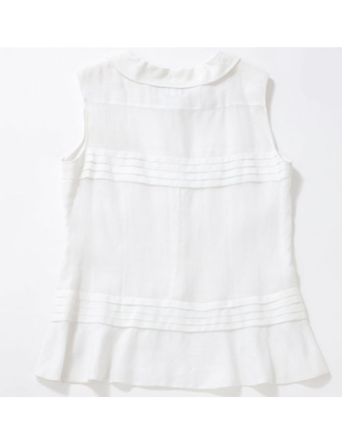 Blouse Chanel en lin blanc t 44