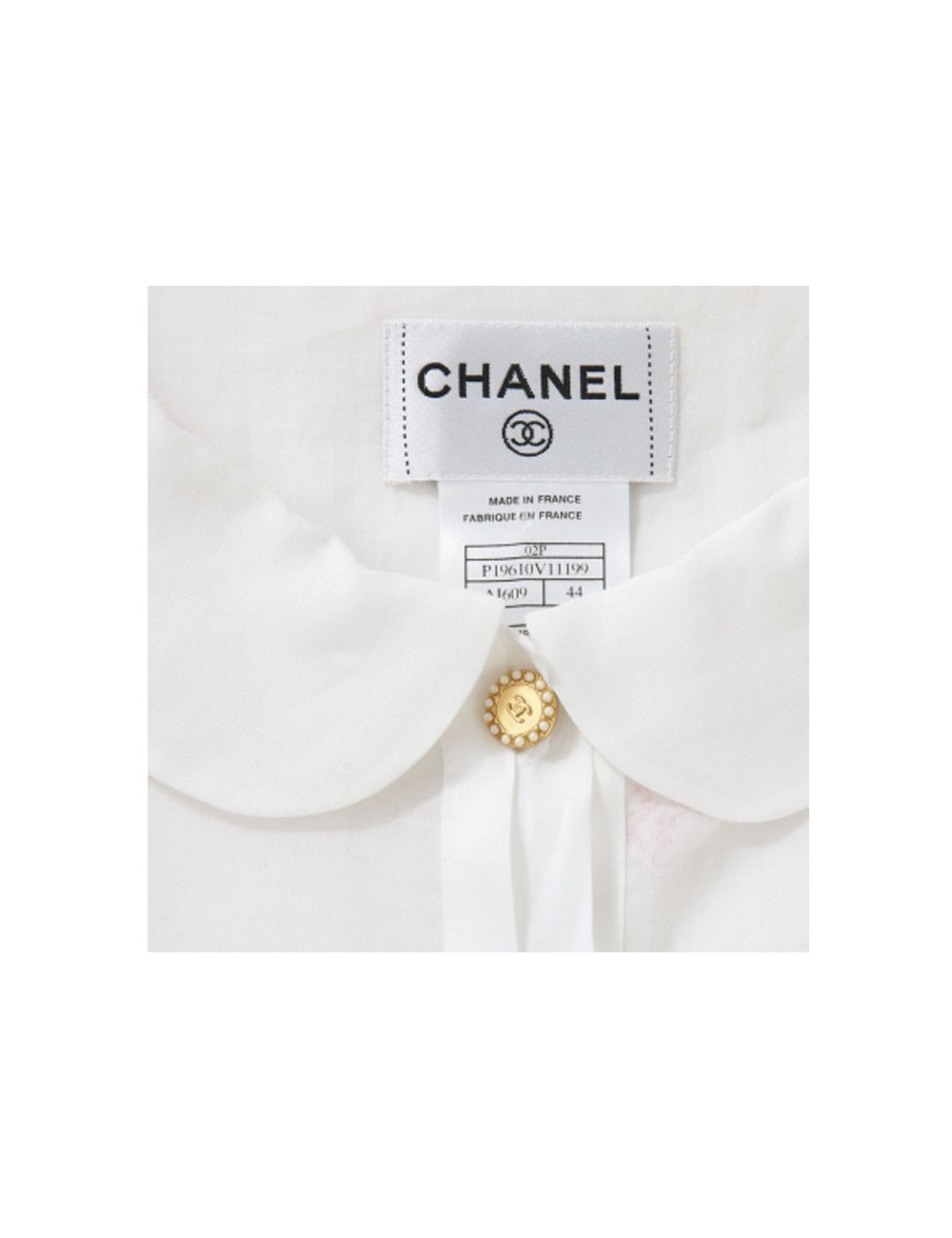 Blouse Chanel en lin blanc t 44