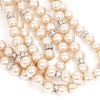 Collier double rangs de perles nacrées et strass sans marque