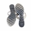 CHANEL Sandals in Black and Gray Plastic with Glitter Inclusions Size 40EU