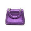 CHRISTIAN DIOR double flap bag in metallic purple python leather