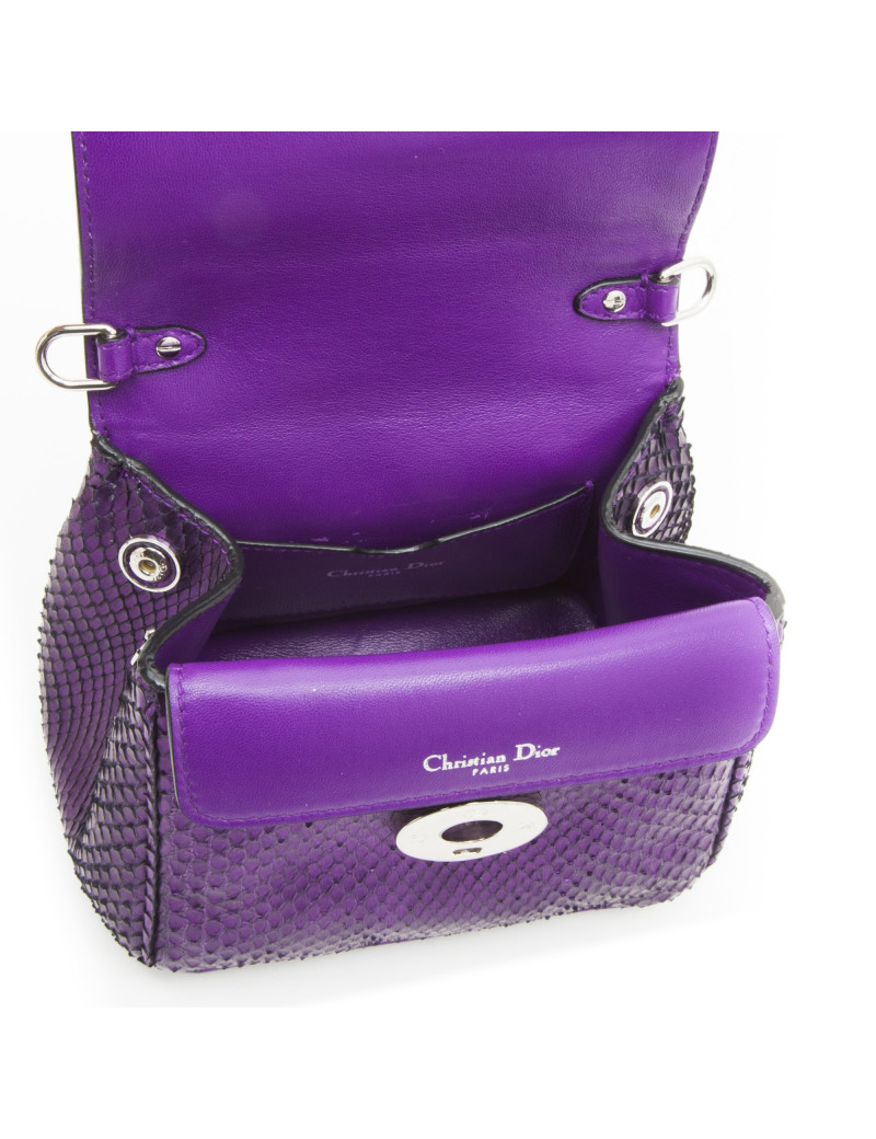 Sac CHRISTIAN DIOR python violet