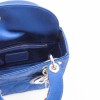 CHRISTIAN DIOR Lady D in electric blue satin silk with pearls on the handles