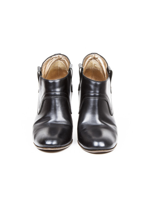 Boots CHANEL  t 39 en cuir noir