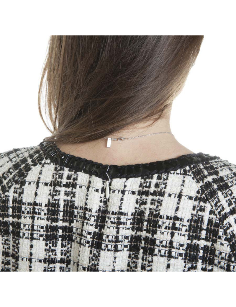  Robe CHANEL T 38 blanche et noire