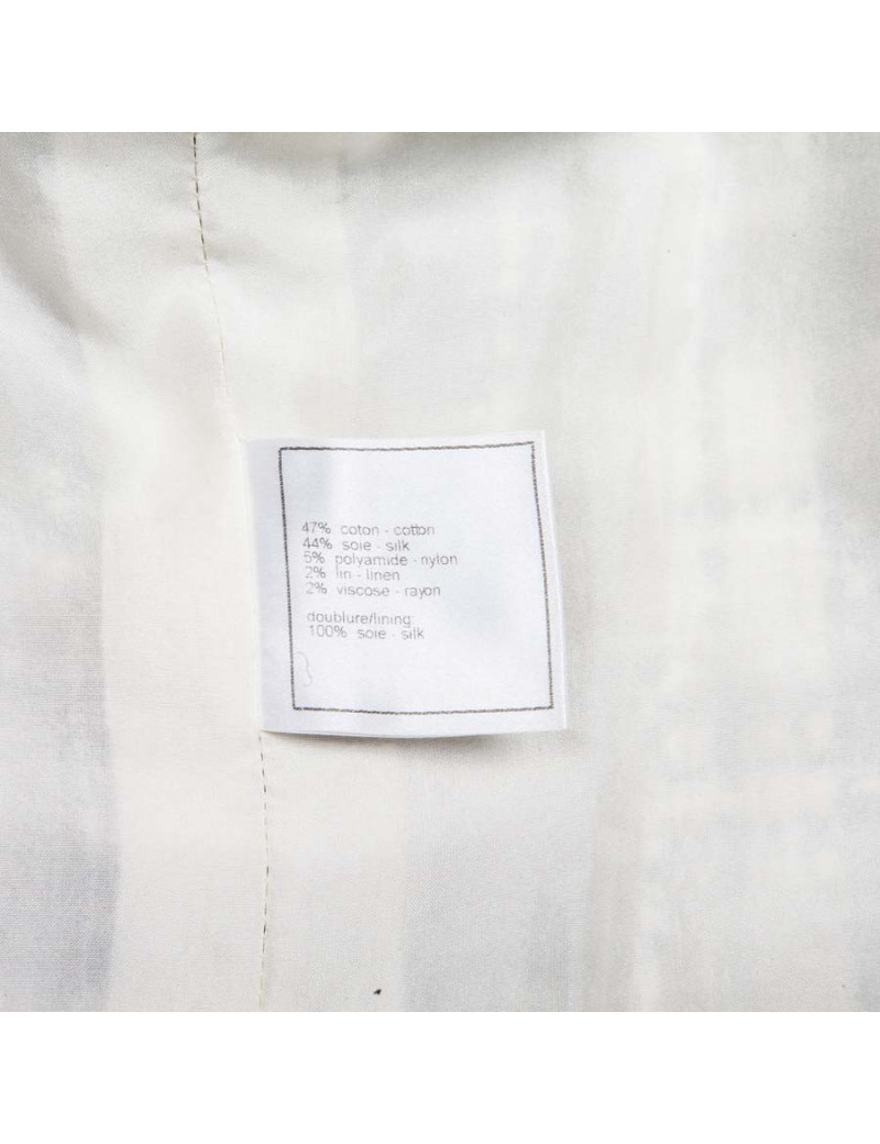  Robe CHANEL T 38 blanche et noire