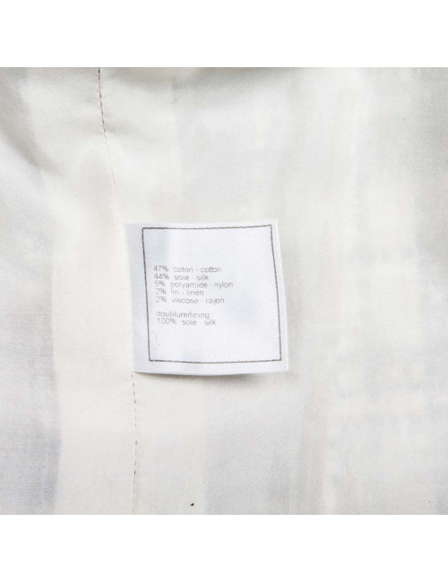 CHANEL dress in white and black tweed size 38FR