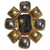 CHANEL vintage brooch in gilded and silver metal