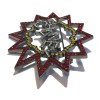 CHANEL brooch in ruthenium and colored rhinestones