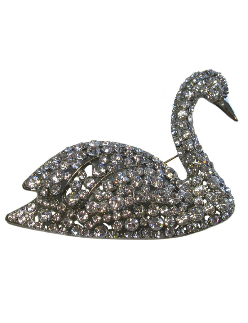 xxx Broche SONIA RYKIEL cygne sertie de brillants
