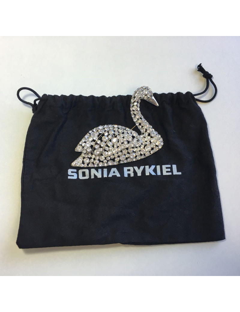 xxx Broche SONIA RYKIEL cygne sertie de brillants