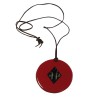 HERMES 'Kuartz' pendant in red lacquered wood and buffalo horn