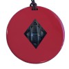 HERMES 'Kuartz' pendant in red lacquered wood and buffalo horn
