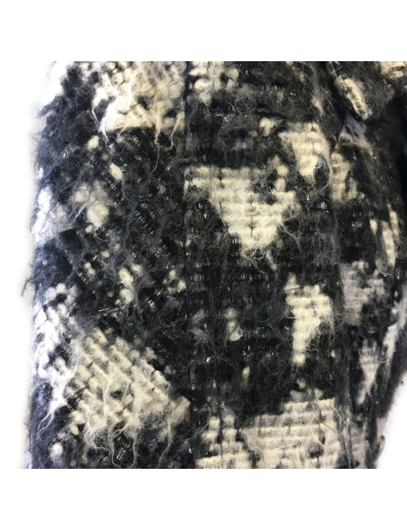 Veste CHANEL T 40 en tweed gris foncé et gris clair 
