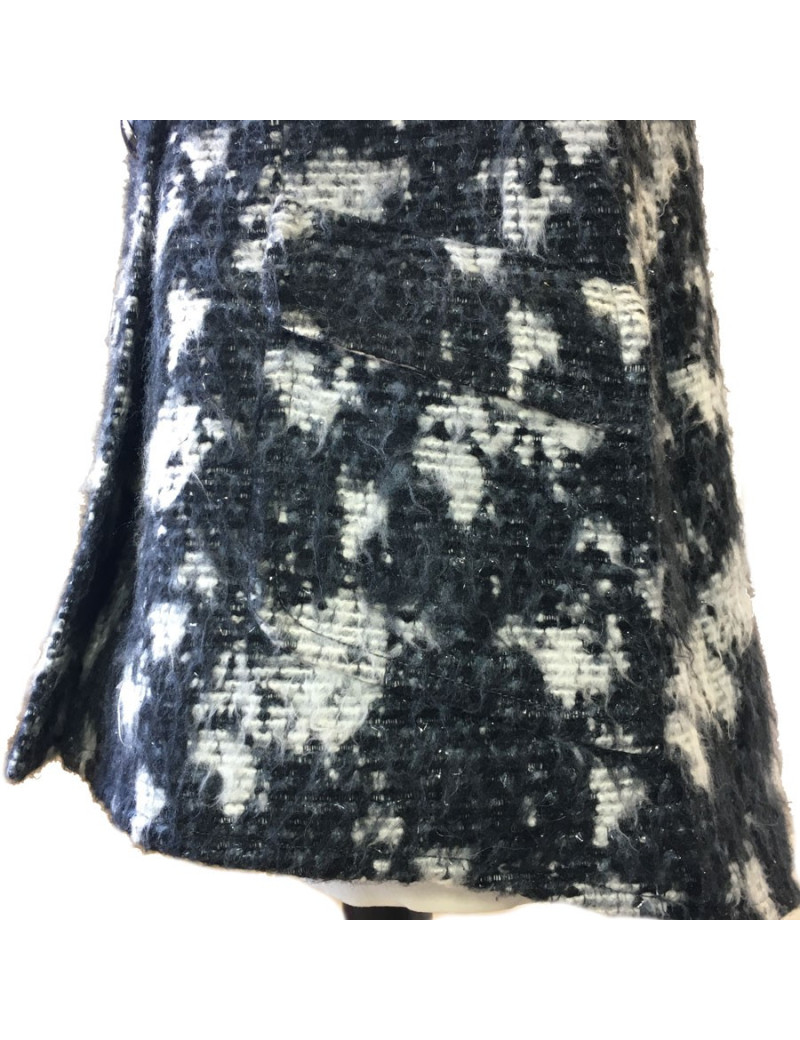Veste CHANEL T 40 en tweed gris foncé et gris clair 