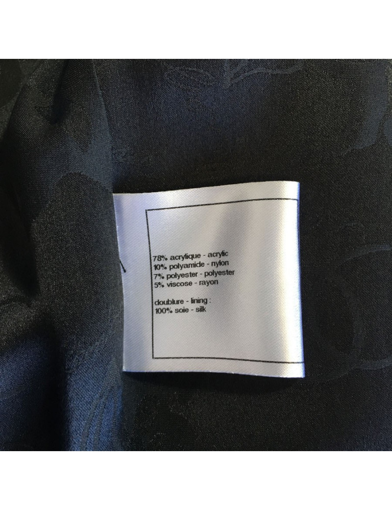 Veste CHANEL T 40 en tweed gris foncé et gris clair 