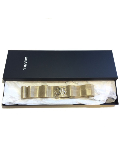 xxx Ceinture CHANEL 'Paris-Cosmopolite' en filigrane doré or pâle