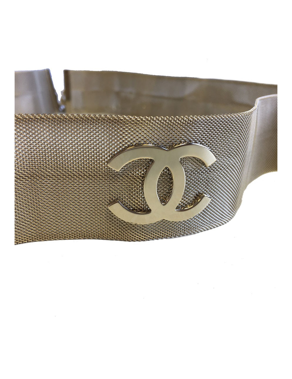 CHANEL belt in pale gold filigree metal 