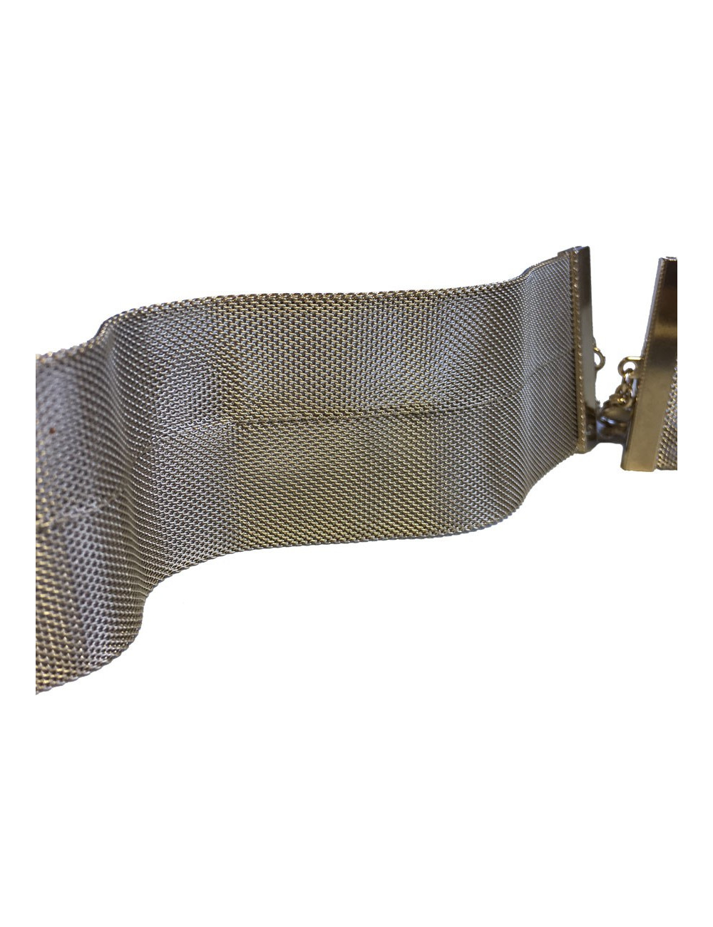 CHANEL belt in pale gold filigree metal 