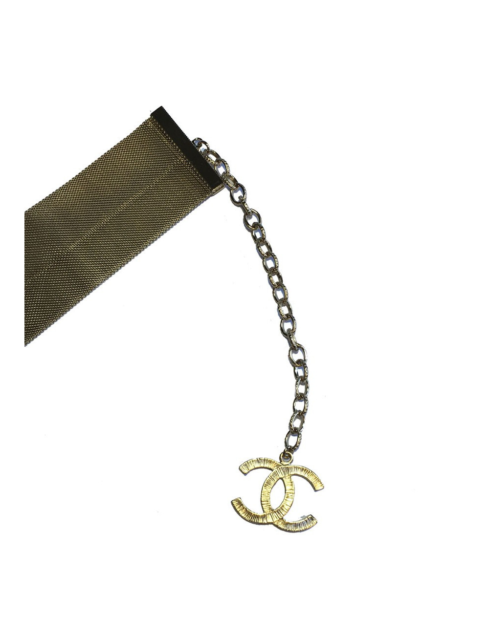 CHANEL belt in pale gold filigree metal 