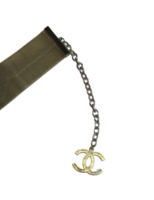 xxx Ceinture CHANEL 'Paris-Cosmopolite' en filigrane doré or pâle