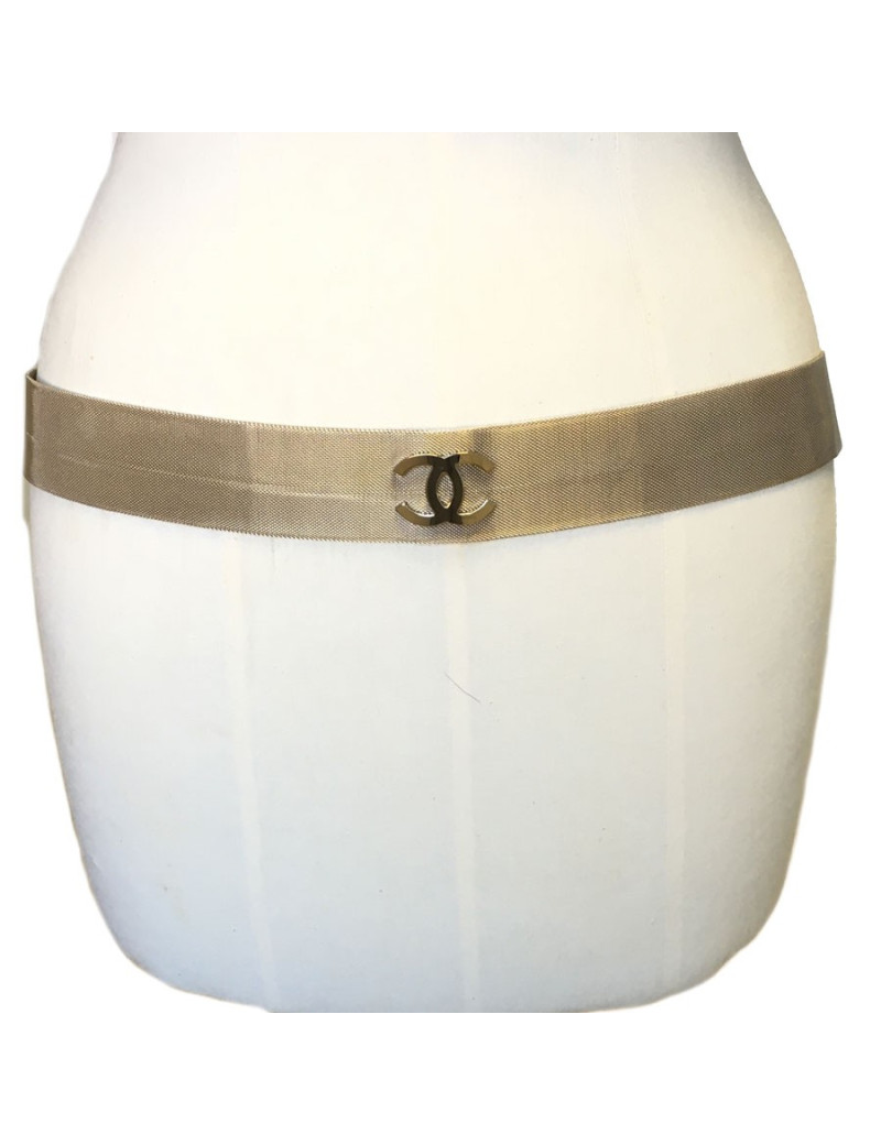 xxx Ceinture CHANEL 'Paris-Cosmopolite' en filigrane doré or pâle