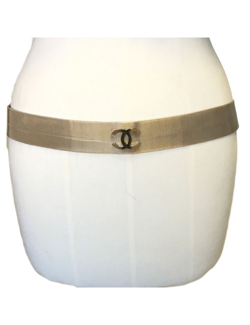 CHANEL belt in pale gold filigree metal 