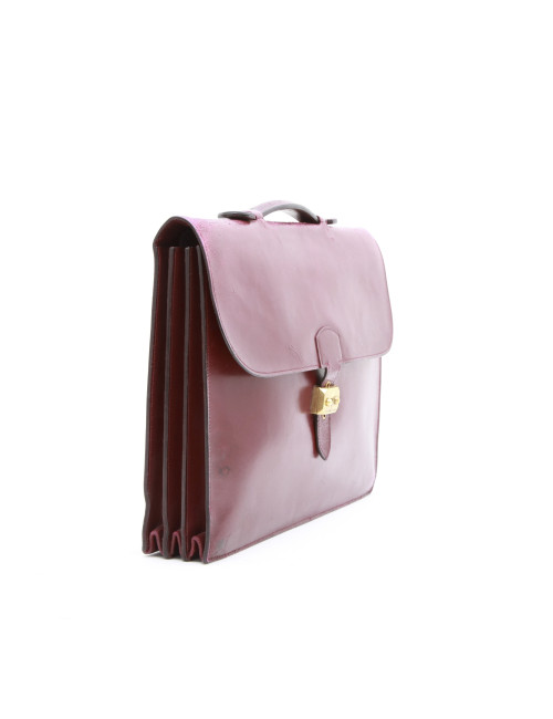  HERMES vintage 1950 satchel bag in Red H box leather