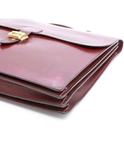  HERMES vintage 1950 satchel bag in Red H box leather