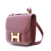 HERMES Constance bag in red H box leather