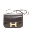 HERMES vintage Constance Bag in brown box leather